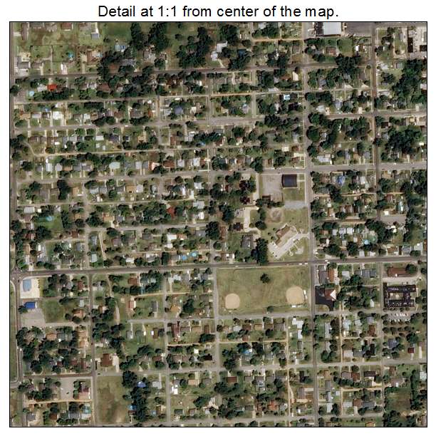 Dexter, Missouri aerial imagery detail