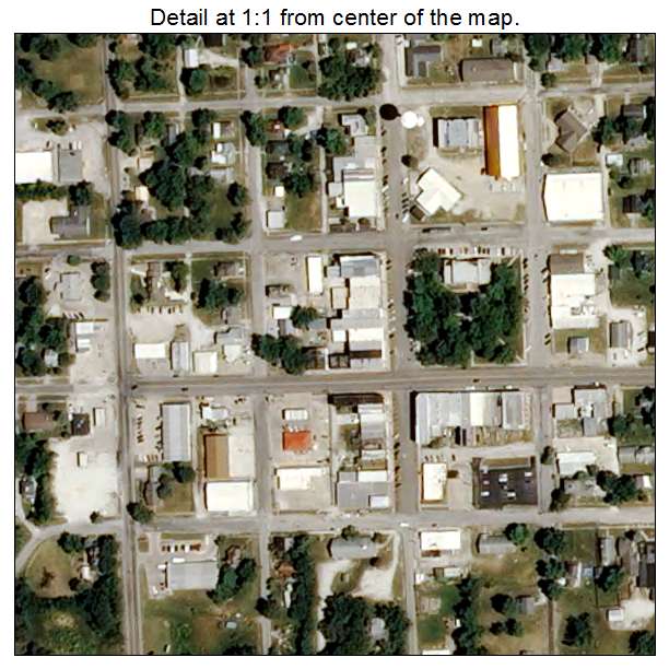Edina, Missouri aerial imagery detail