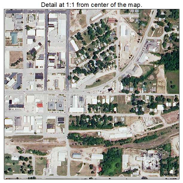 Eldon, Missouri aerial imagery detail