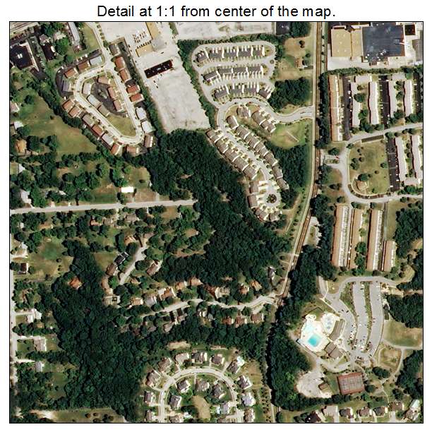Ellisville, Missouri aerial imagery detail