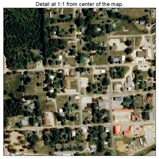 Ellsinore, Missouri aerial imagery detail