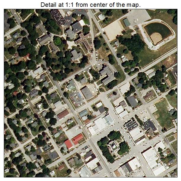 Fayette, Missouri aerial imagery detail