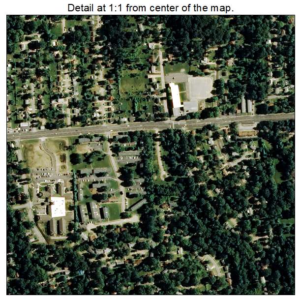 Ferguson, Missouri aerial imagery detail