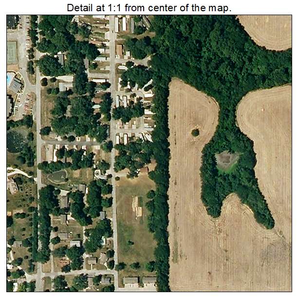 Ferrelview, Missouri aerial imagery detail