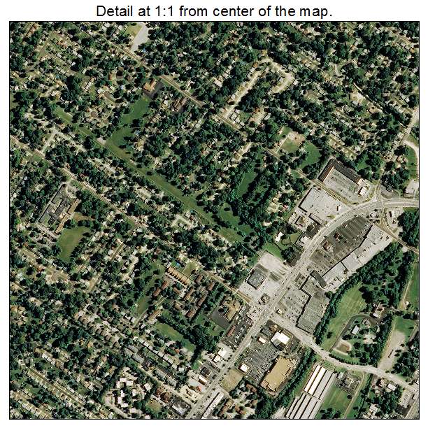 Florissant, Missouri aerial imagery detail