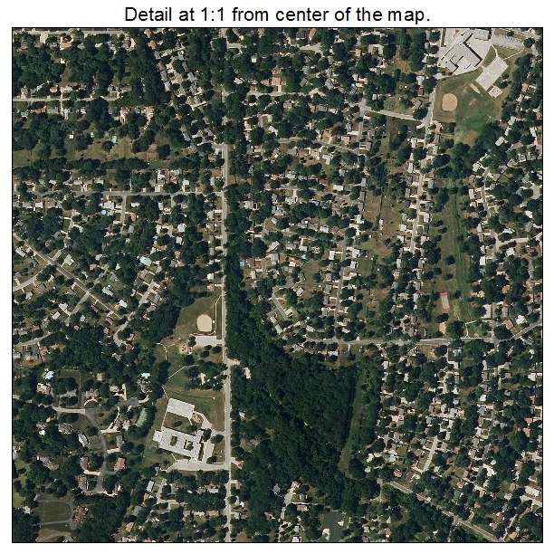 Gladstone, Missouri aerial imagery detail