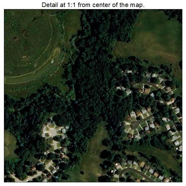 Glasgow Village, Missouri aerial imagery detail