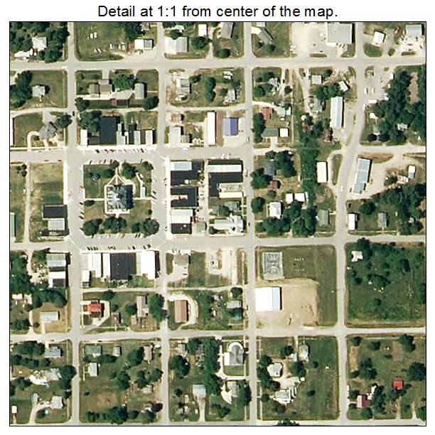 Grant City, Missouri aerial imagery detail