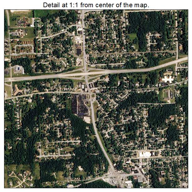 Hannibal, Missouri aerial imagery detail