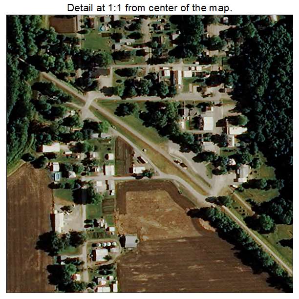 Hartsburg, Missouri aerial imagery detail