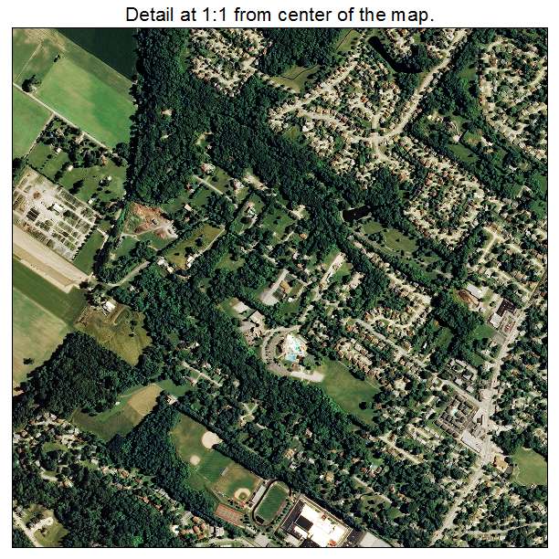Hazelwood, Missouri aerial imagery detail