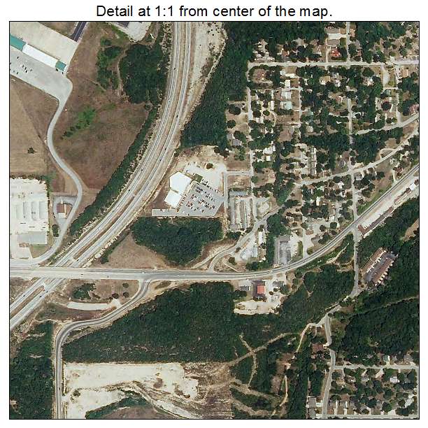 Hollister, Missouri aerial imagery detail