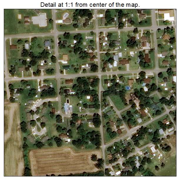Hornersville, Missouri aerial imagery detail