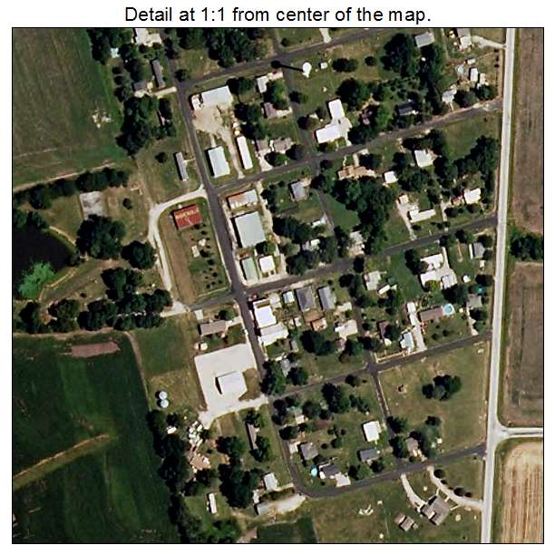 Hughesville, Missouri aerial imagery detail