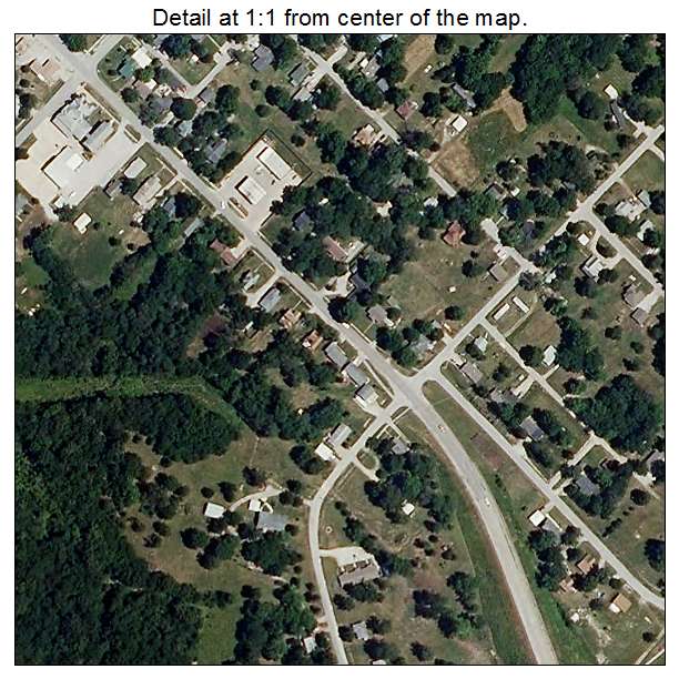 Huntsville, Missouri aerial imagery detail