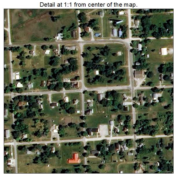 Hurdland, Missouri aerial imagery detail