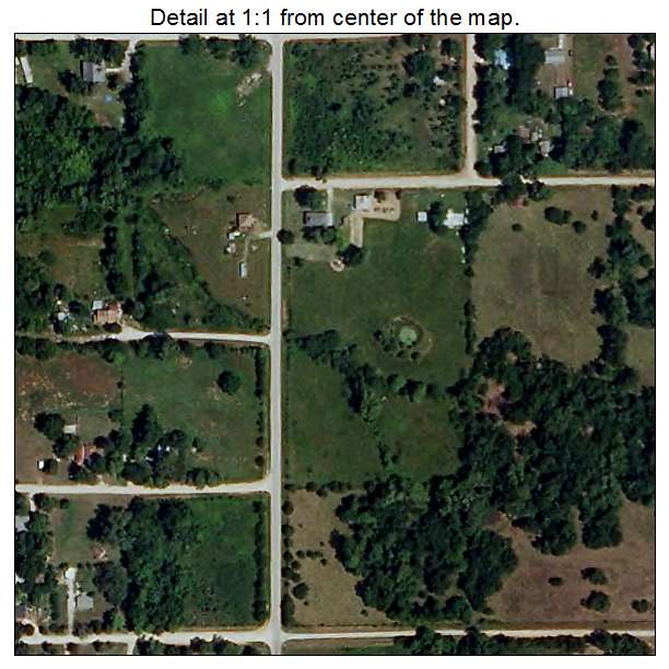 Jerico Springs, Missouri aerial imagery detail