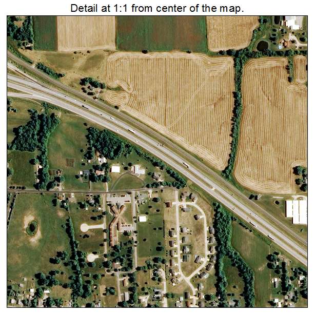 Jonesburg, Missouri aerial imagery detail