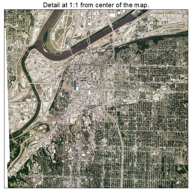 Kansas City, Missouri aerial imagery detail