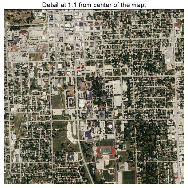 Kirksville, Missouri aerial imagery detail