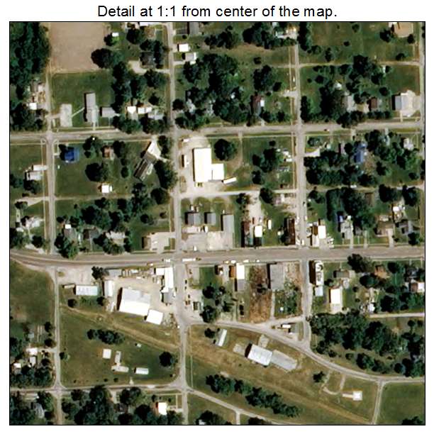 Knox City, Missouri aerial imagery detail