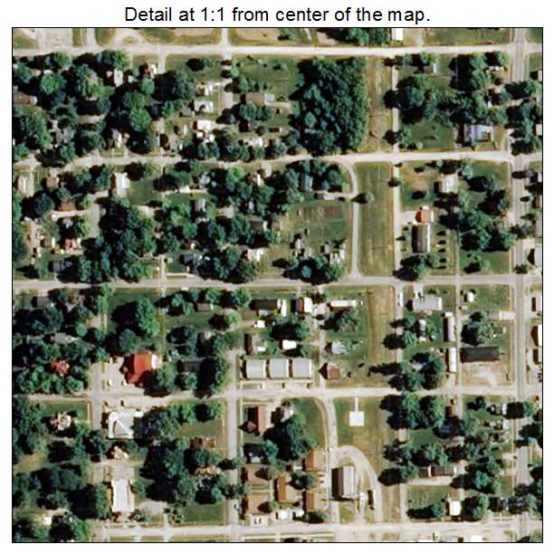 La Plata, Missouri aerial imagery detail