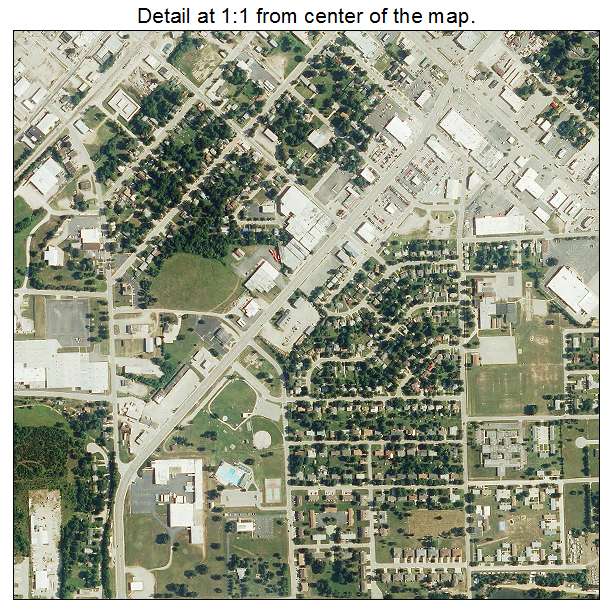 Lebanon, Missouri aerial imagery detail