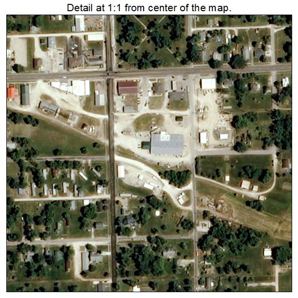 Lewistown, Missouri aerial imagery detail