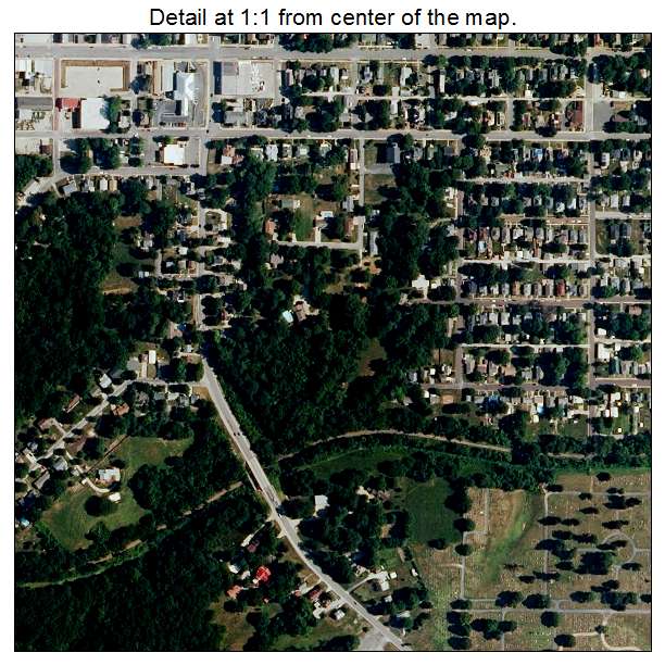 Lexington, Missouri aerial imagery detail