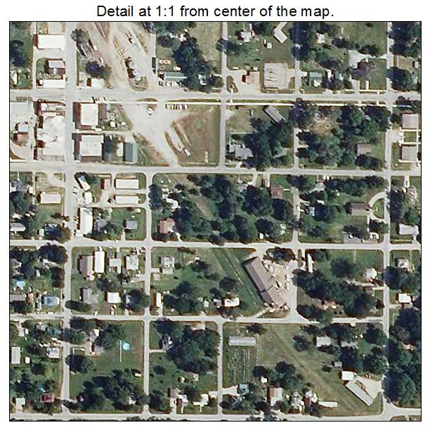 Lowry City, Missouri aerial imagery detail