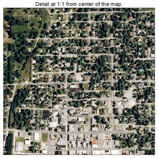 Macon, Missouri aerial imagery detail