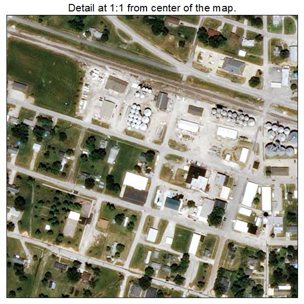 Martinsburg, Missouri aerial imagery detail