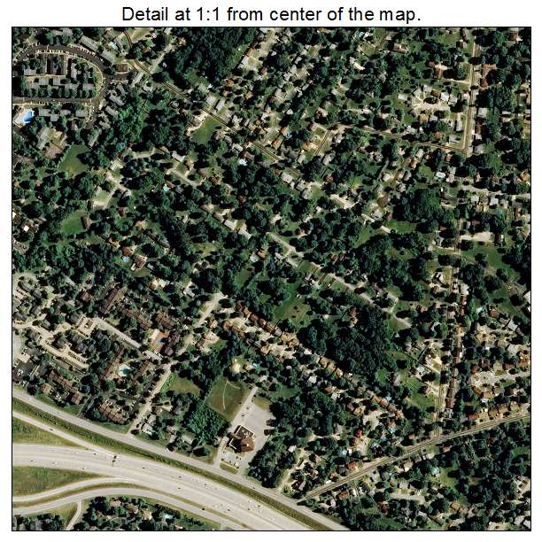 Mehlville, Missouri aerial imagery detail