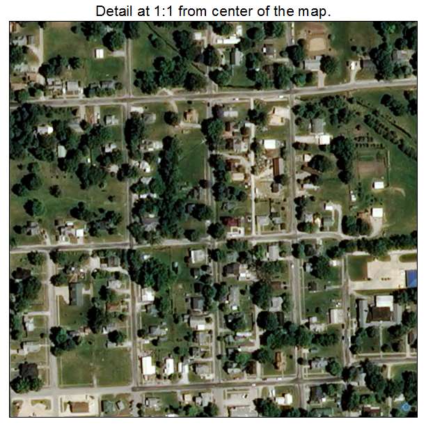 Memphis, Missouri aerial imagery detail