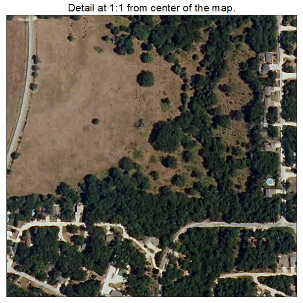 Merriam Woods, Missouri aerial imagery detail