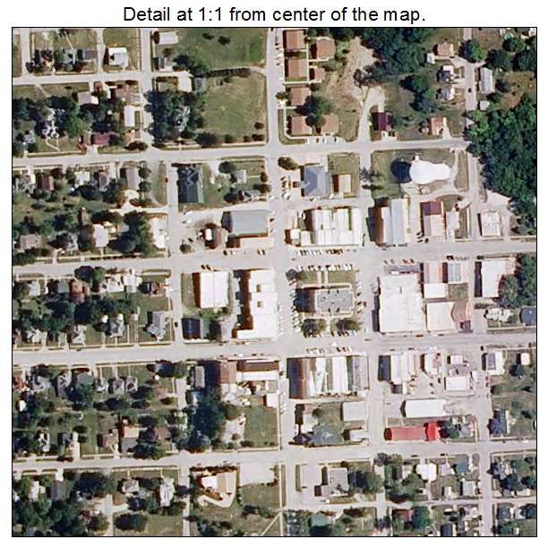 Milan, Missouri aerial imagery detail