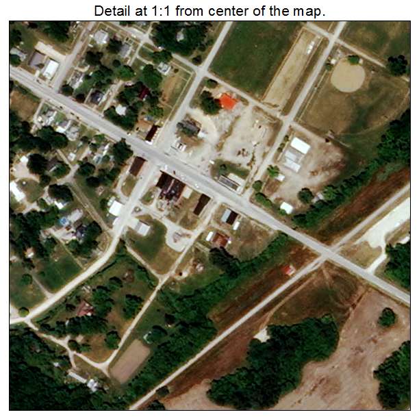 Mokane, Missouri aerial imagery detail