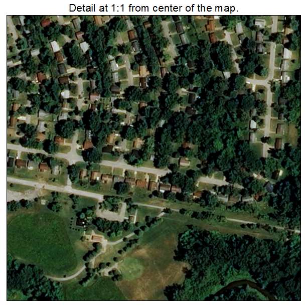Moline Acres, Missouri aerial imagery detail