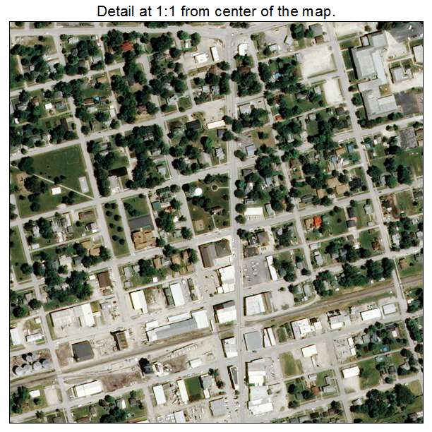 Monroe City, Missouri aerial imagery detail