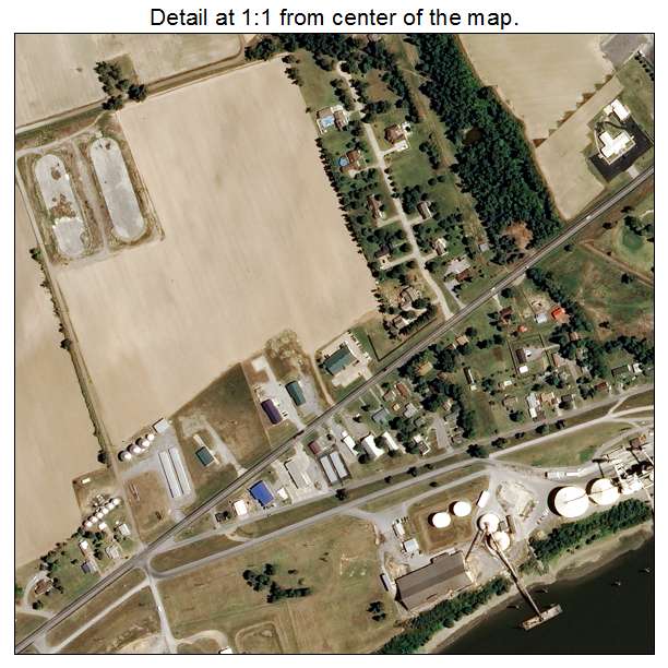 New Madrid, Missouri aerial imagery detail