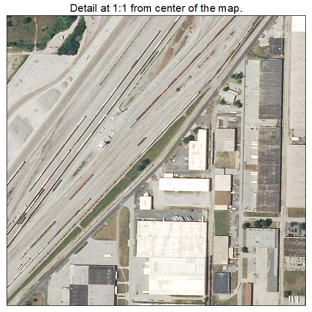 North Kansas City, Missouri aerial imagery detail