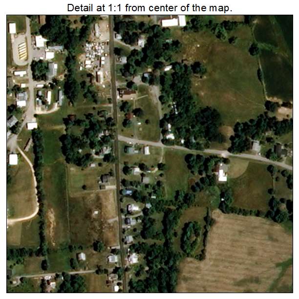 Oak Ridge, Missouri aerial imagery detail