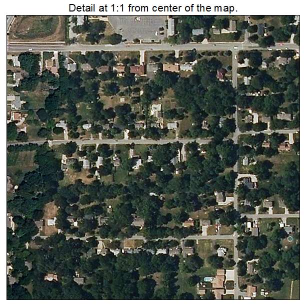 Oakview, Missouri aerial imagery detail