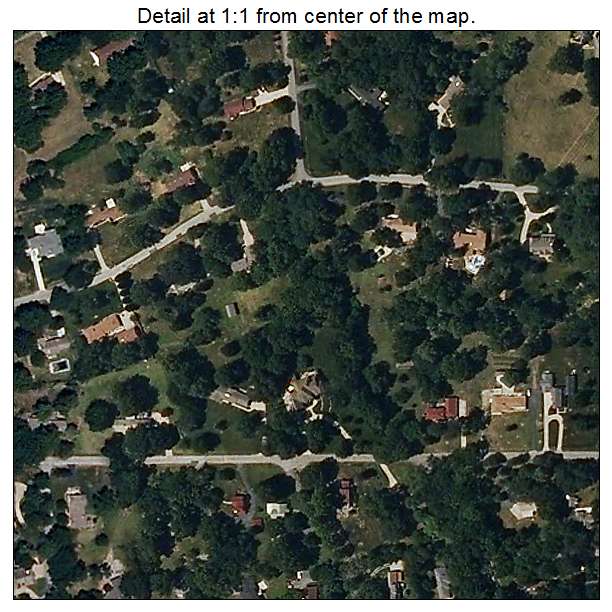 Oakwood, Missouri aerial imagery detail