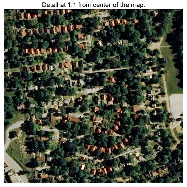 Pasadena Park, Missouri aerial imagery detail