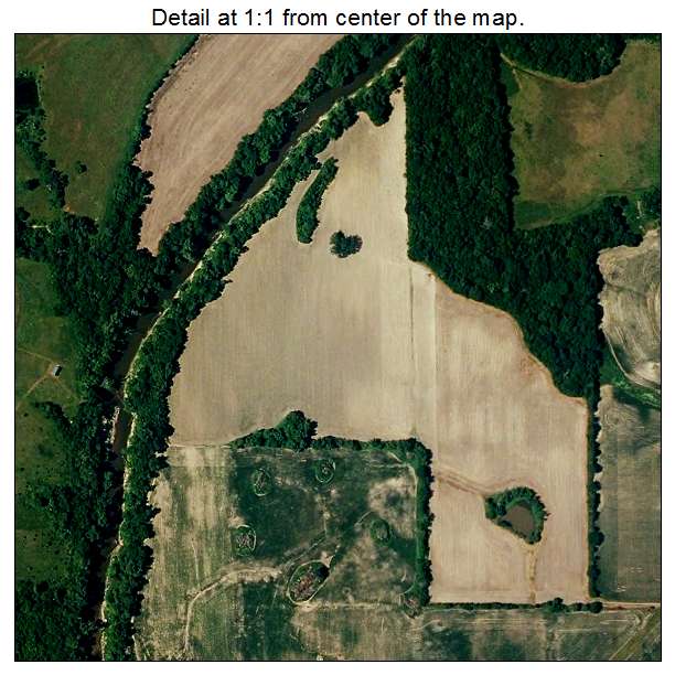 Pattonsburg, Missouri aerial imagery detail