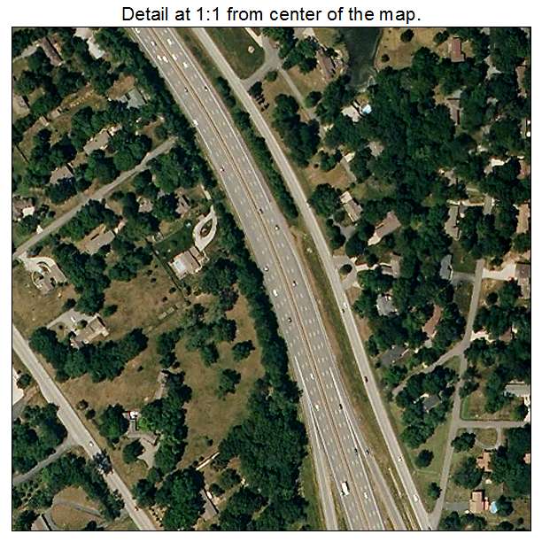 Platte Woods, Missouri aerial imagery detail