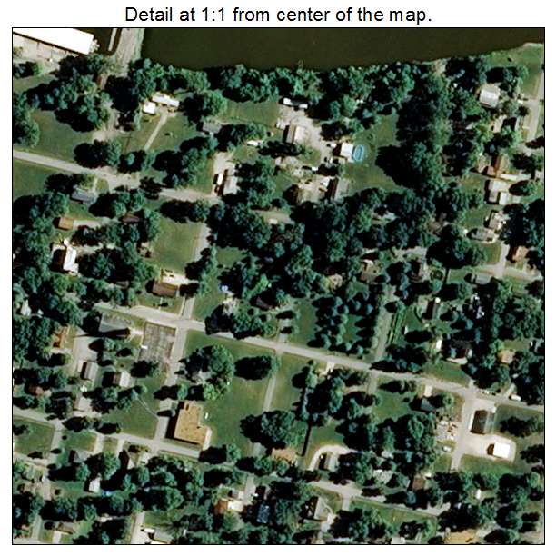 Portage Des Sioux, Missouri aerial imagery detail