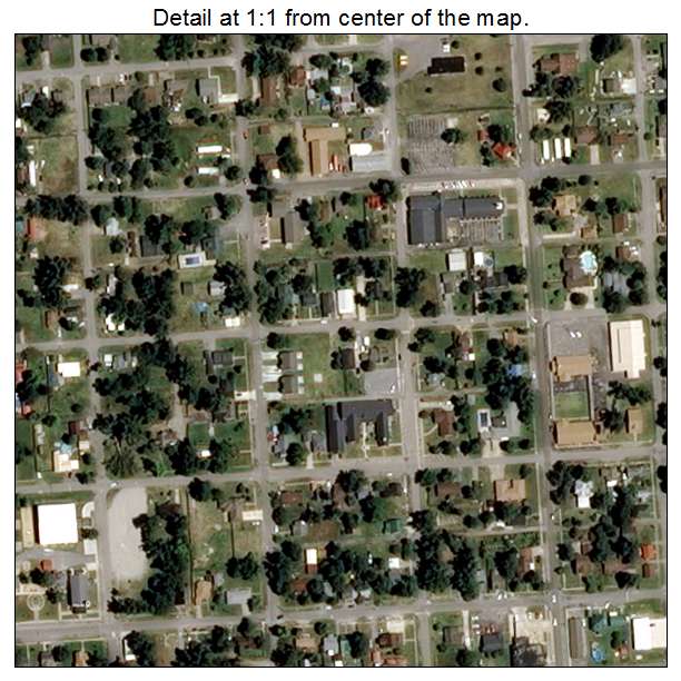 Portageville, Missouri aerial imagery detail