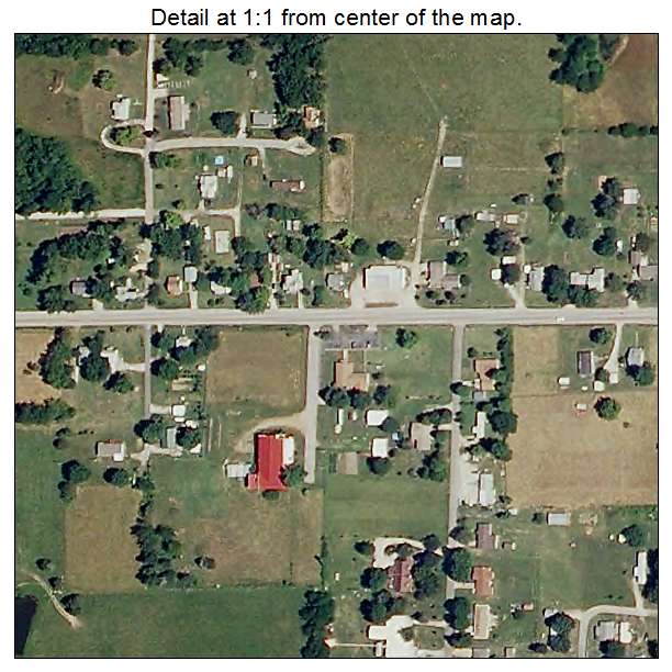 Preston, Missouri aerial imagery detail